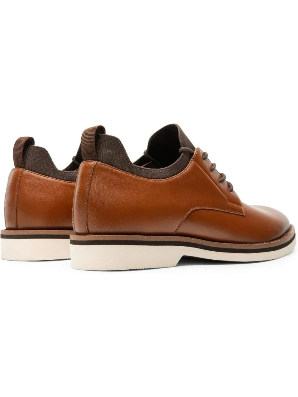 Men's Brown Comfortable Lace Up Faux Leather Lightweight Oxford Dress Shoes